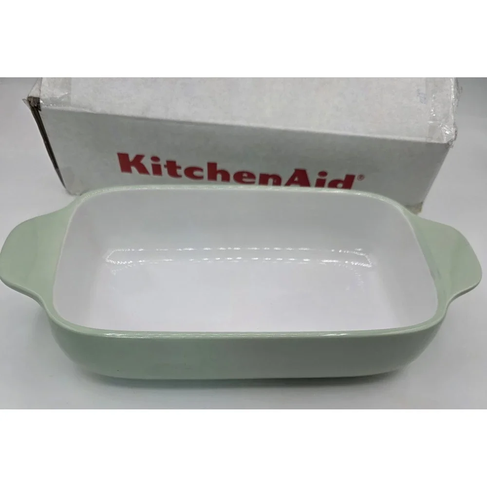 NEW KitchenAid Vitrified Stoneware KQ993BX 1.5Qt Pistachio Green 5x9x2.25 Inches